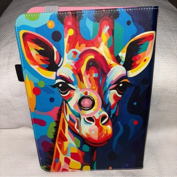 Colorful Giraffe Tablet Case - Picture 2 of 11